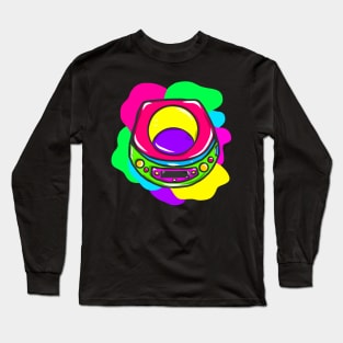 Neon Hippy 80s 90s Costume Retro Vintage Long Sleeve T-Shirt